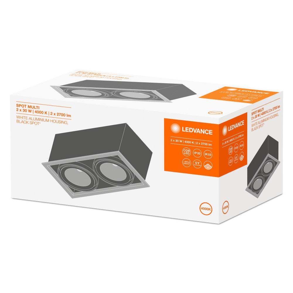 Foco LED LEDVANCE 2*30W 2*2700Lm 4000K 38º IP20