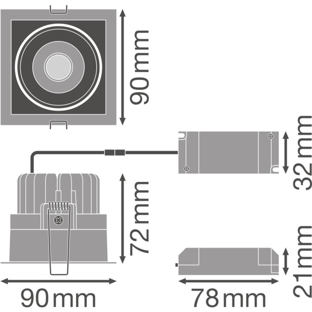 Foco LED LEDVANCE 8W 650Lm 3000K 36º IP20