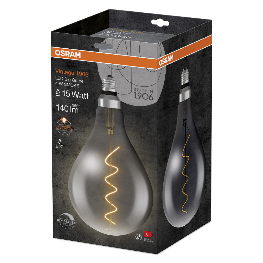 Lâmpada LED Ledvance/Osram "Classic" E27 4W 140Lm 1800K 340º IP20 Regulável