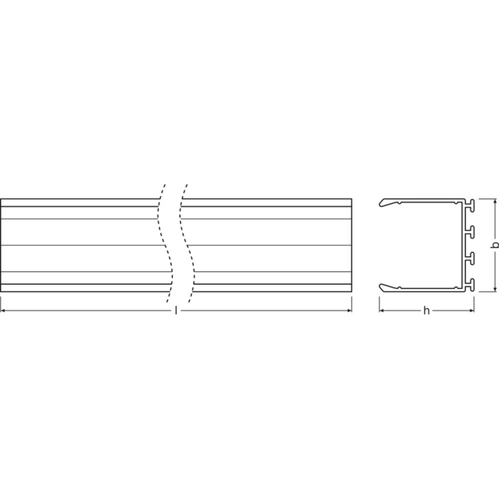 Tiras LED de perfil largo Ledvance -PW03/U/26X26/14/1 1M