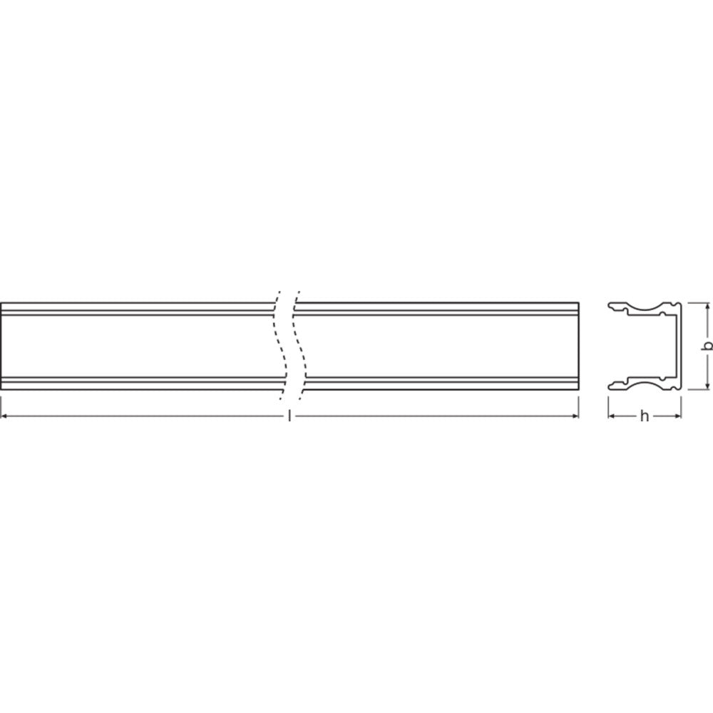 Tiras LED de perfil médio Ledvance -PM05/U/17,5X14,5/10/2 2M