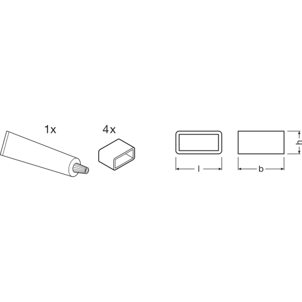 Conectores de fita LED Ledvance RGBW -13/SE/P SIL-SEAL Pacote 4