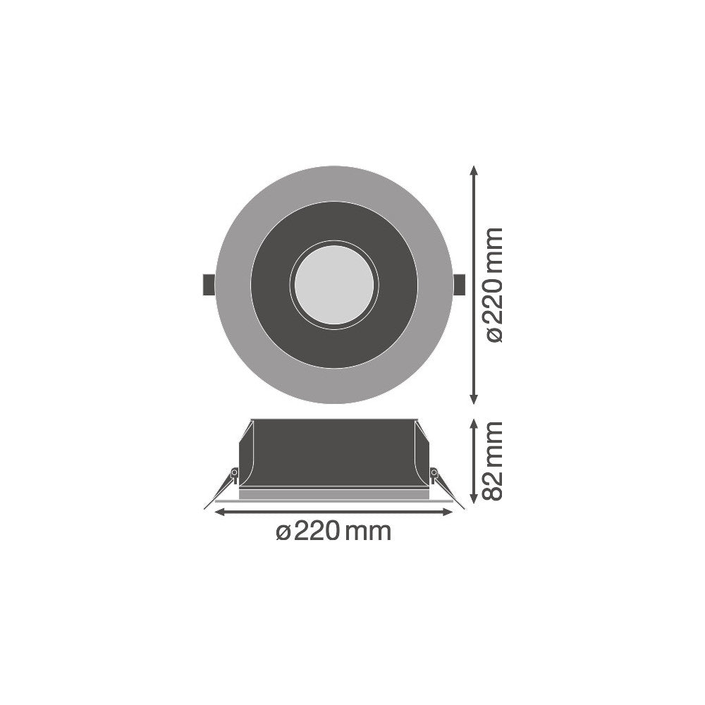 LEDVANCE Downlight LED 21W 2400Lm 3000K 65º IP54/IP20