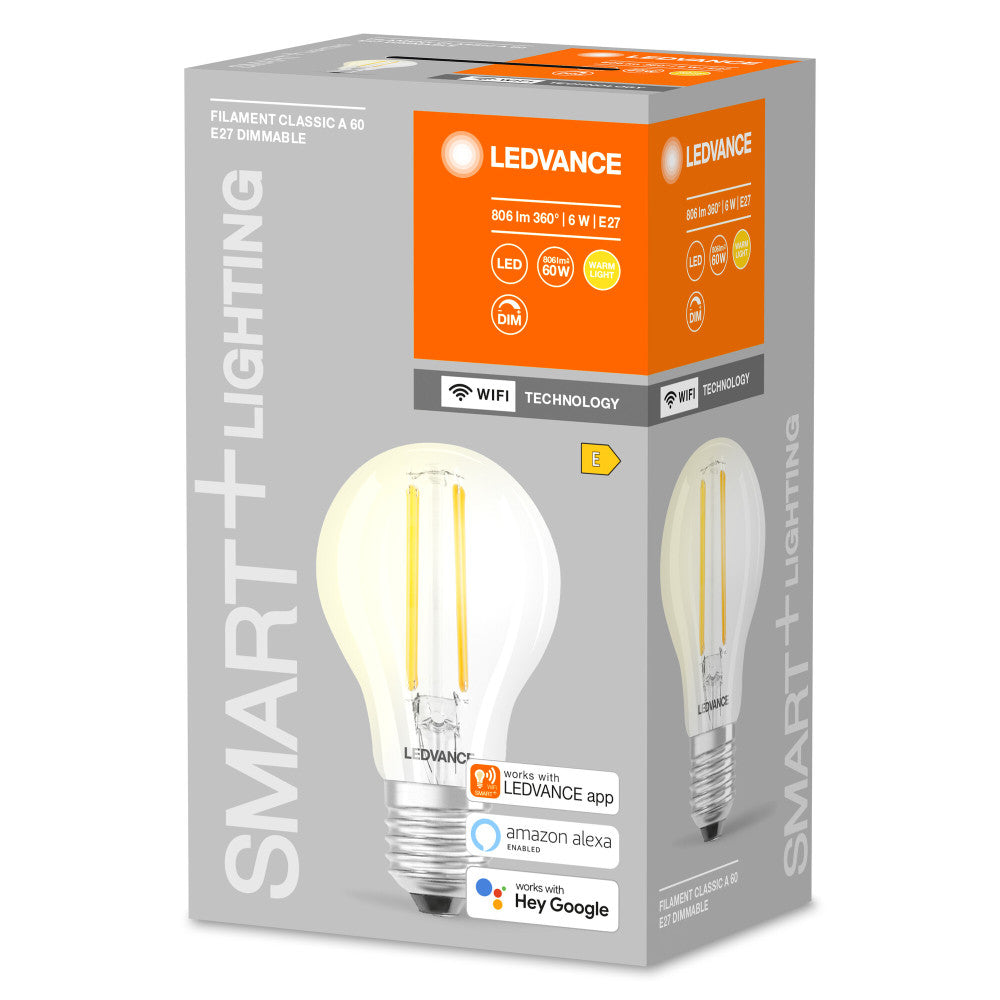 Lâmpada LED Ledvance "SMART" E27 6W 806Lm 2700K 300º IP20 Regulável