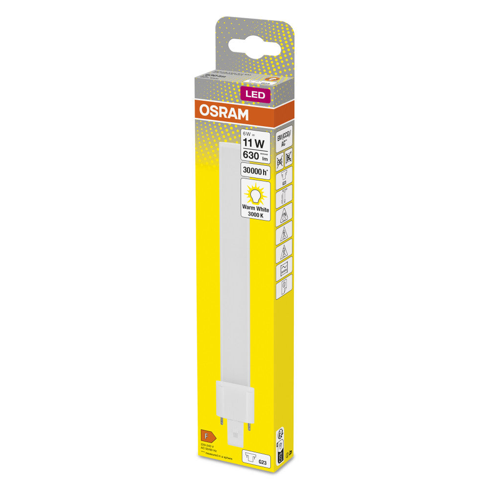 Ledvance/DULUX G23 Lâmpada LED 6W 630Lm 3000K 120º IP20