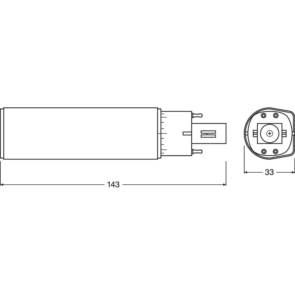 Lâmpada LED Ledvance/DULUX G24q 1 6W 600Lm 3000K 120º IP20