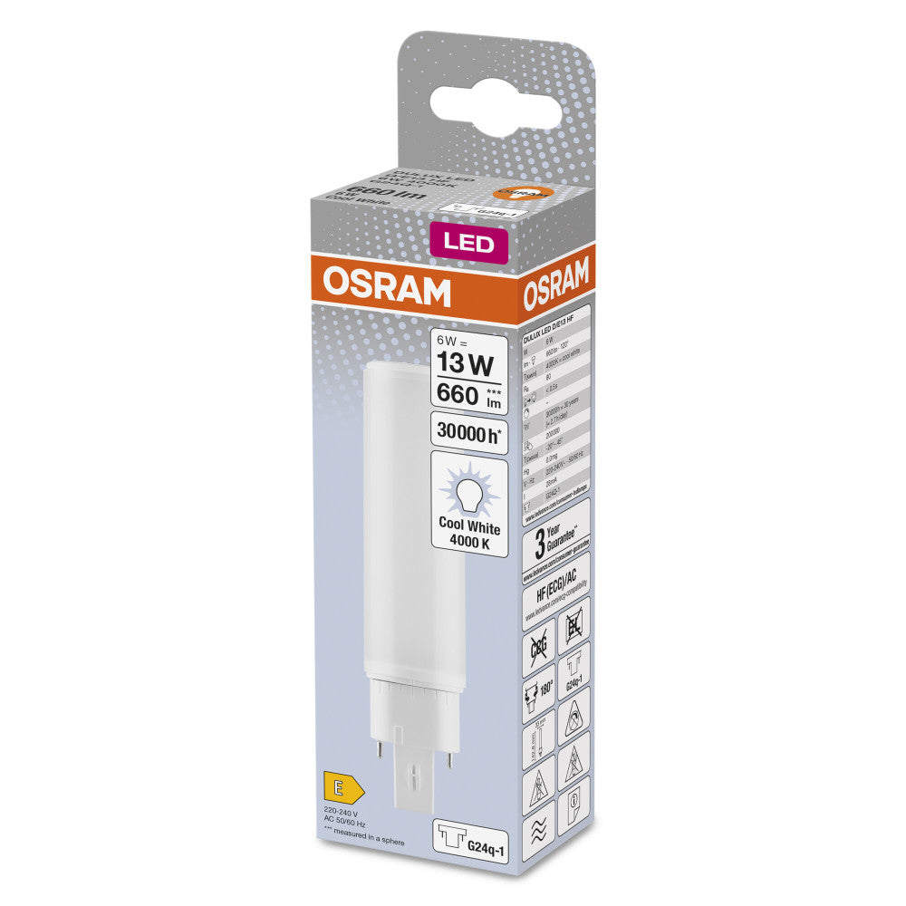 Lâmpada LED Ledvance/DULUX G24q 1 6W 660Lm 4000K 120º IP20