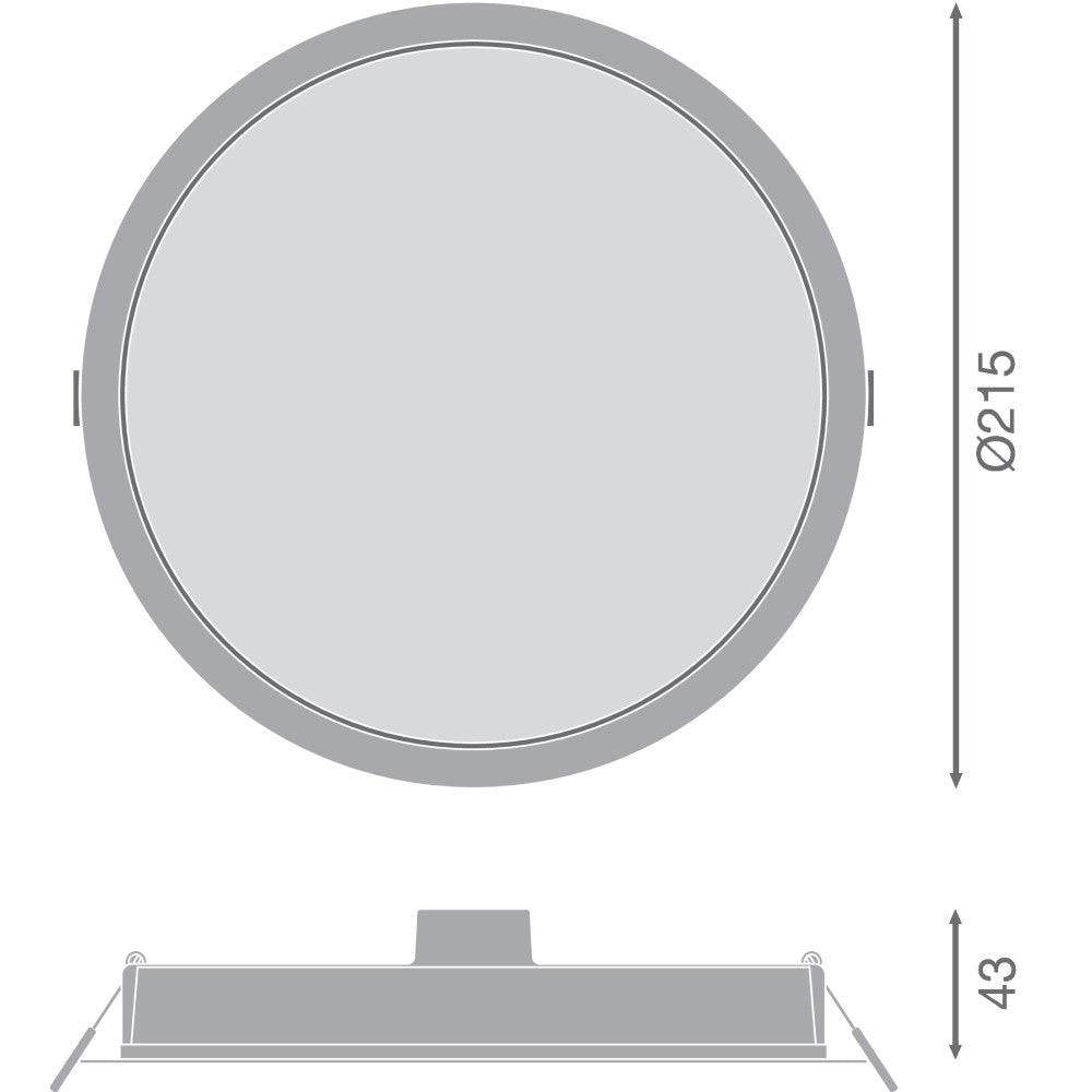 Lâmpada embutida LED LEDVANCE 30W 3000Lm 3000K 100º IP44