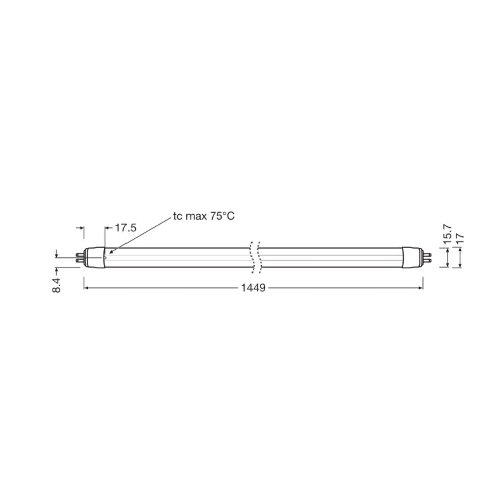 Tubo LED T5 Ledvance G5 37W 5600Lm 6500K 180º IP20 Regulável