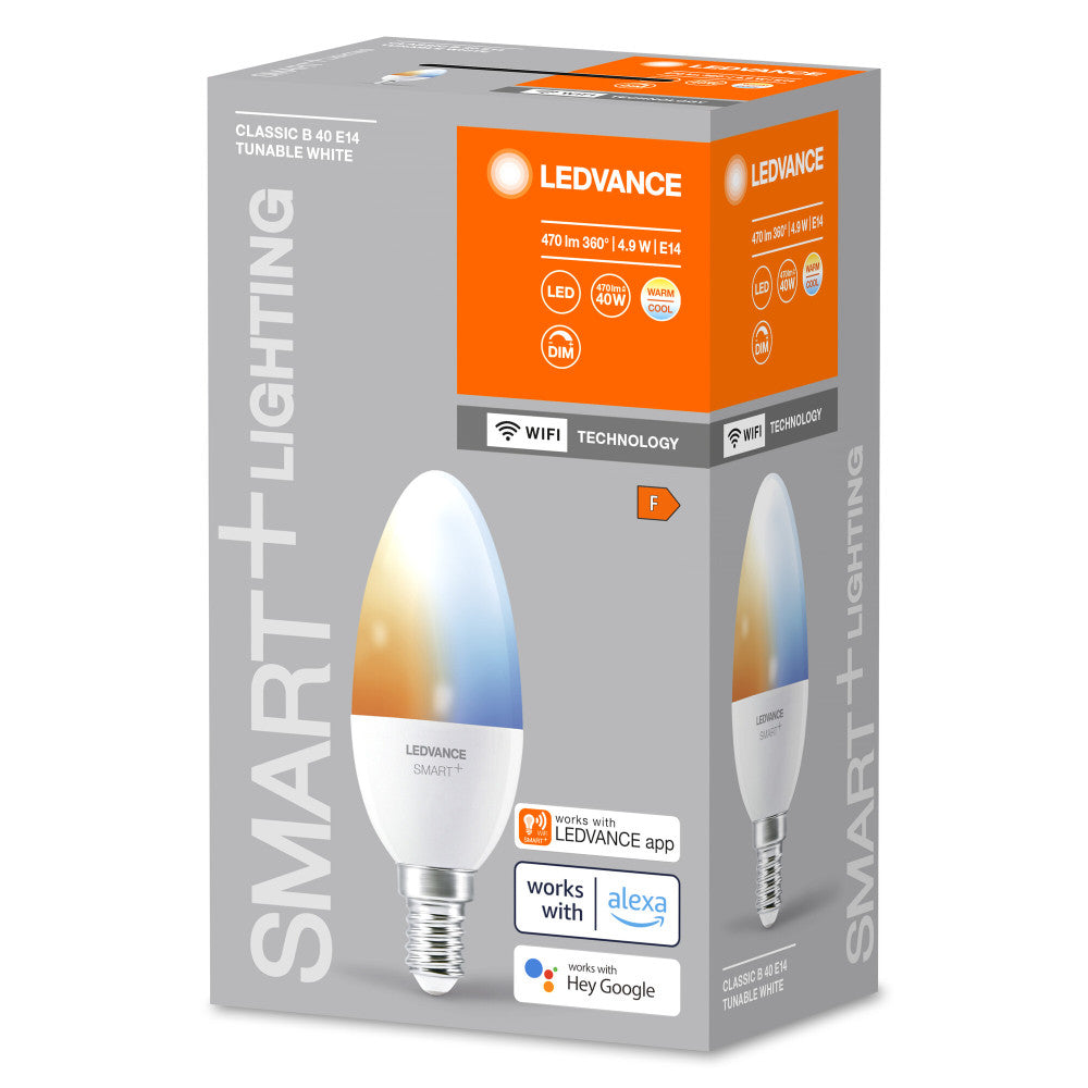Lâmpada LED Ledvance "SMART" E14 4,9W 470Lm 2700…6500K 200º IP20 Regulável