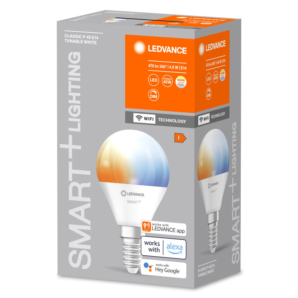 Lâmpada LED Ledvance "SMART" E14 4,9W 470Lm 2700…6500K 180º IP20 Regulável