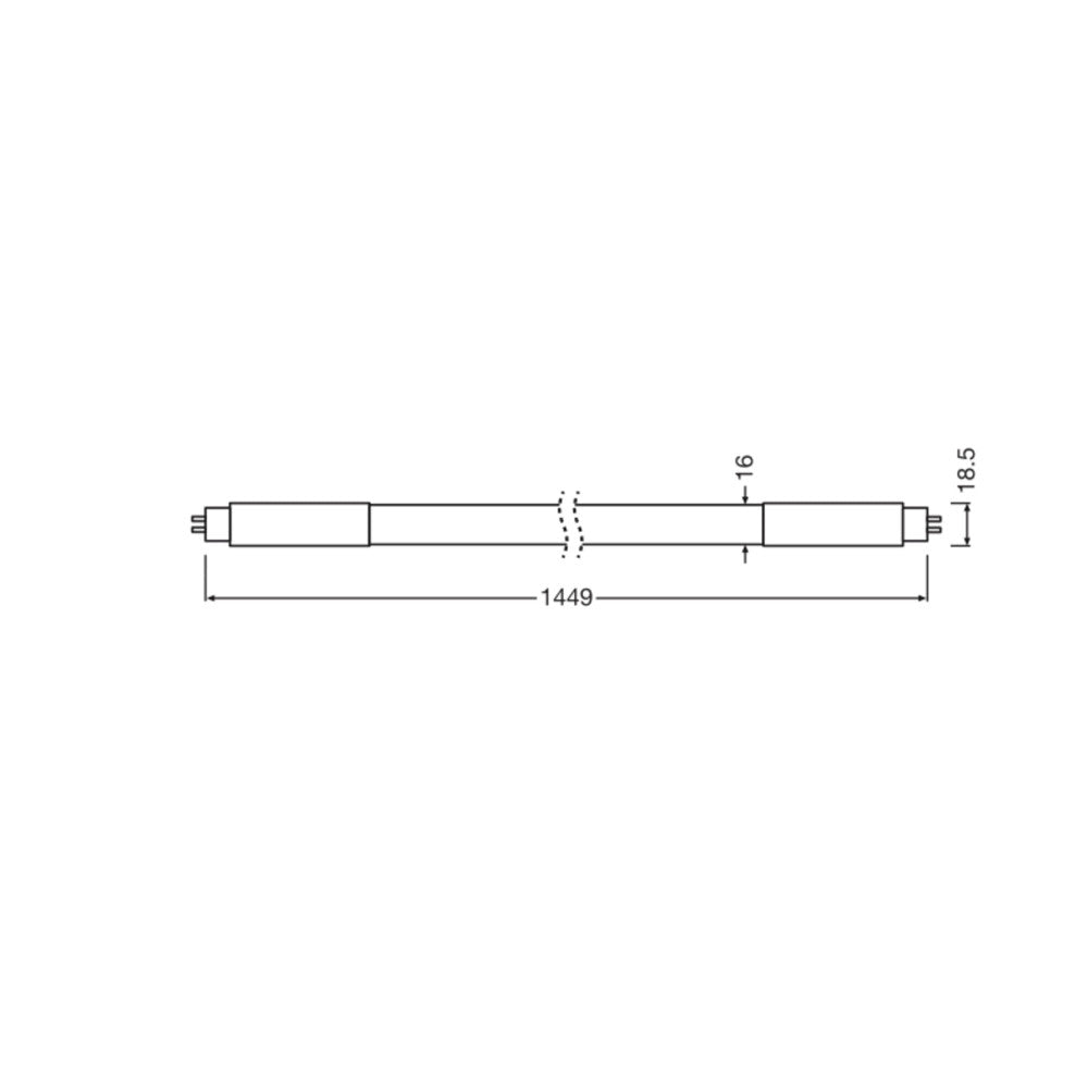 Tubo LED T5 Ledvance G5 18W 2800Lm 6500K 190º IP20