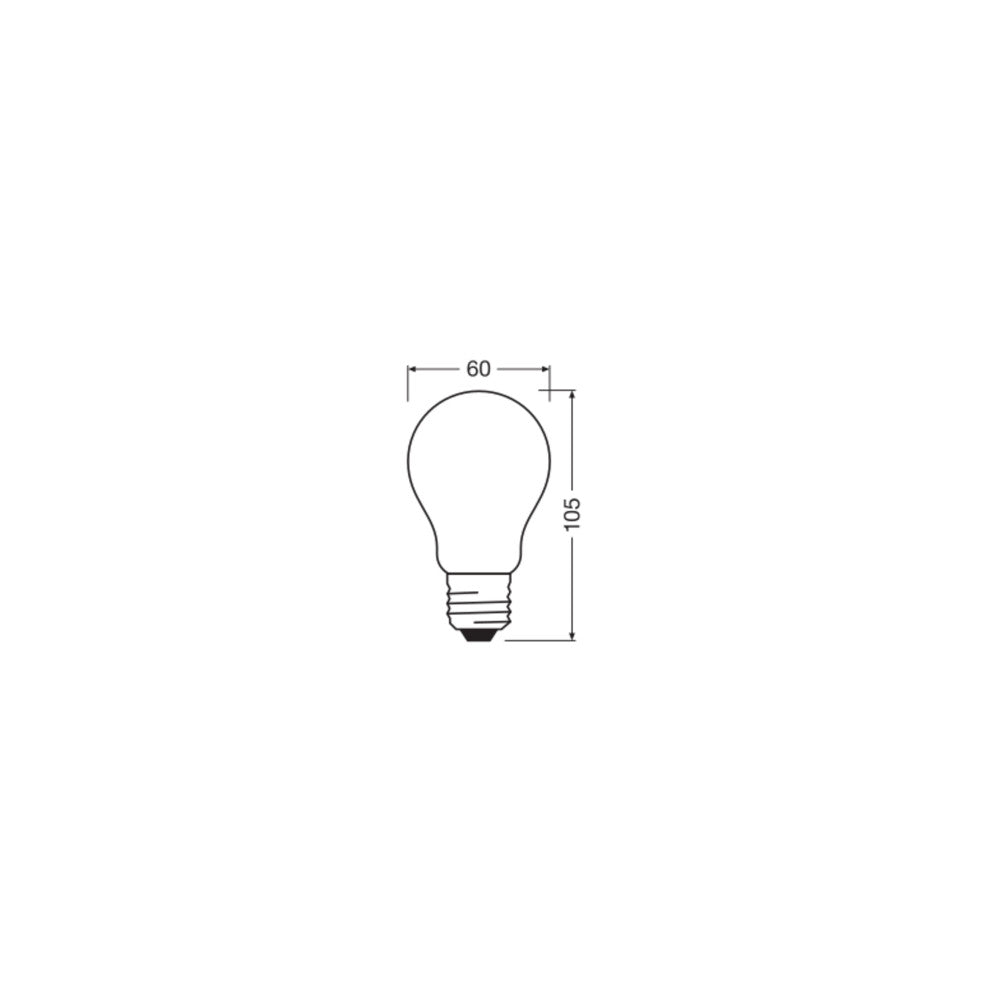 Lâmpada LED Ledvance/Osram "Clássica" E27 2,5W 525Lm 3000K 300º IP20