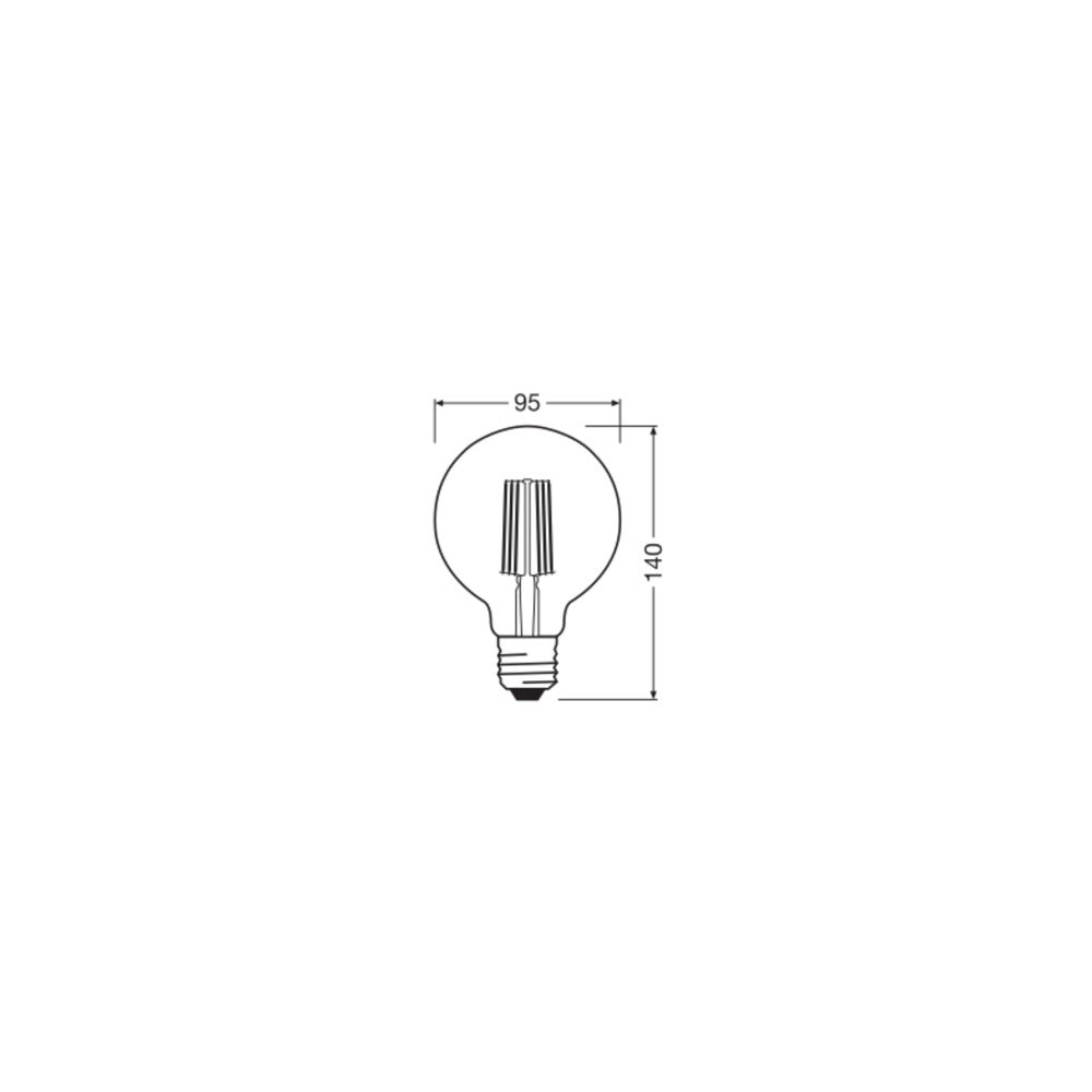 Lâmpada LED Ledvance/Osram "Clássica" E27 4W 840Lm 3000K 320º IP20