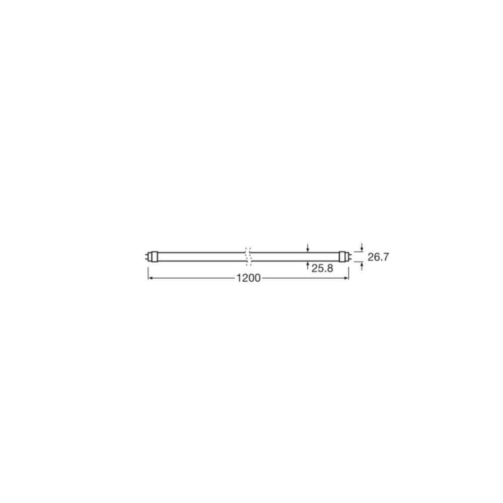 Tubo LED T8 Ledvance G13 15,6W 2500Lm 4000K 190º IP20