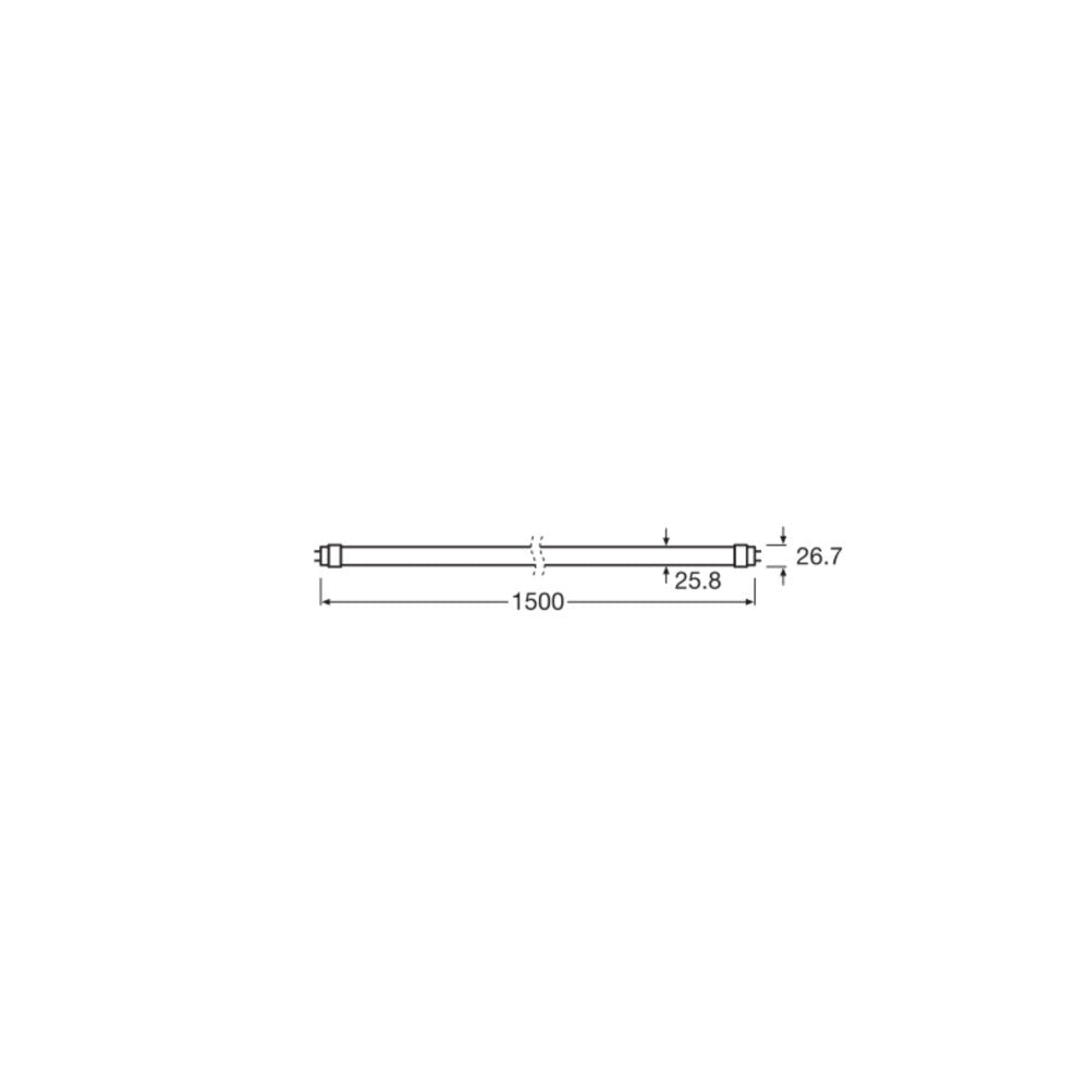 Tubo LED T8 Ledvance G13 18,3W 2200Lm 6500K 190º IP20