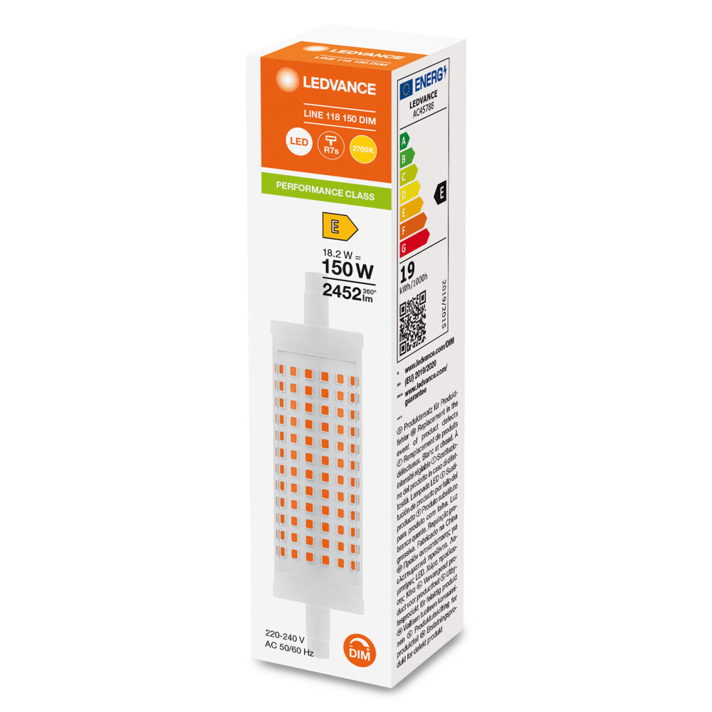 Lâmpada LED Ledvance/Osram "Special" R7s 18,2W 2452Lm 2700K 300º IP20 Regulável