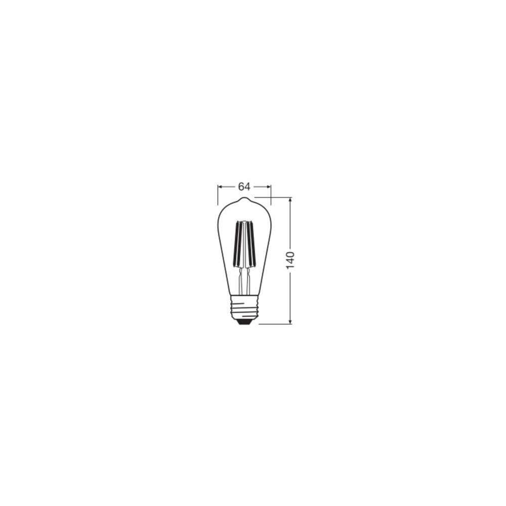 Lâmpada LED Ledvance/Osram "Clássica" E27 3.8W 806Lm 3000K 320º IP20