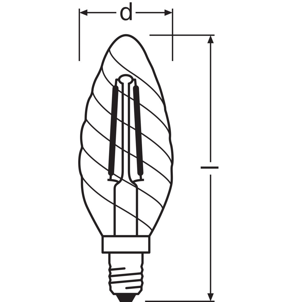 Lâmpada LED Ledvance/Osram "Clássica" E14 3.4W 470Lm 4000K 300º IP20 Regulável