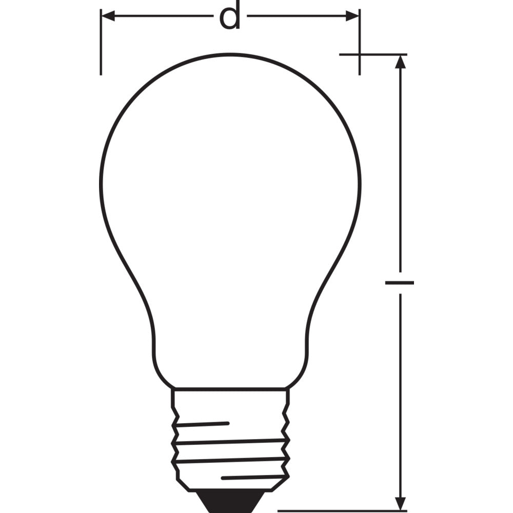 Lâmpada LED Ledvance/Osram "Clássica" E27 4.2W 470Lm 2700K 300º IP20 Regulável
