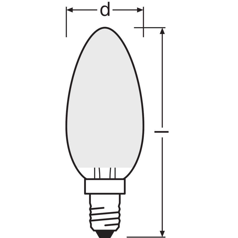 Lâmpada LED Ledvance/Osram "Clássica" E14 2,5W 250Lm 2700K 300º IP20