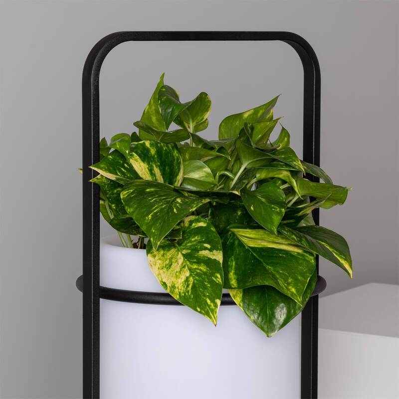 Candeeiro de Pé Exterior de Metal LED 5W RGB Vaso Ø30 cm Recarregável IP65