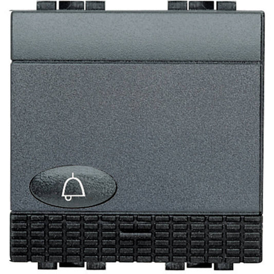 Mecanismo Interruptor Pulsador Símbolo de Campainha 2 Módulos 10A 250V AC Terminal Auto BTicino Living Light L4042M2N