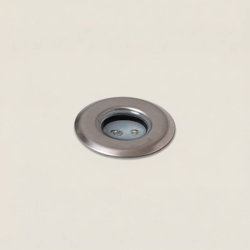 Foco LED Exterior de Embutir no Chão, em Aço Inoxidável, Mini