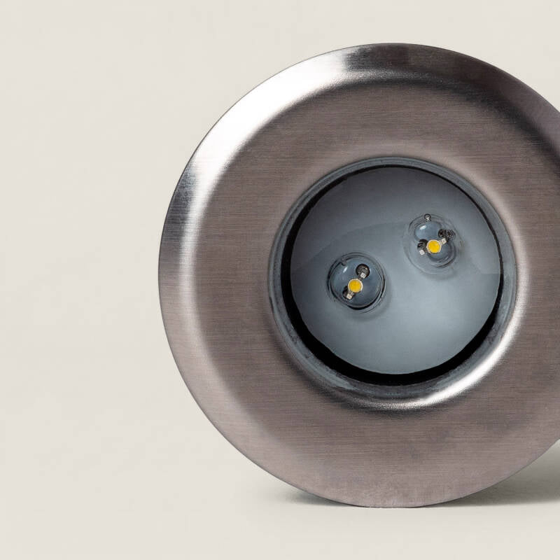Foco LED Exterior de Embutir no Chão, em Aço Inoxidável, Mini
