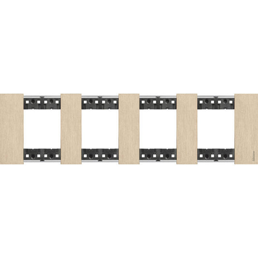 Moldura 2 x 4 Módulos de Metal BTicino Living Now KA4802M4__