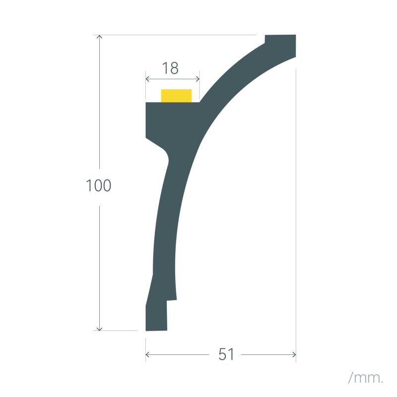 Moldura para Fita LED 2m Flame