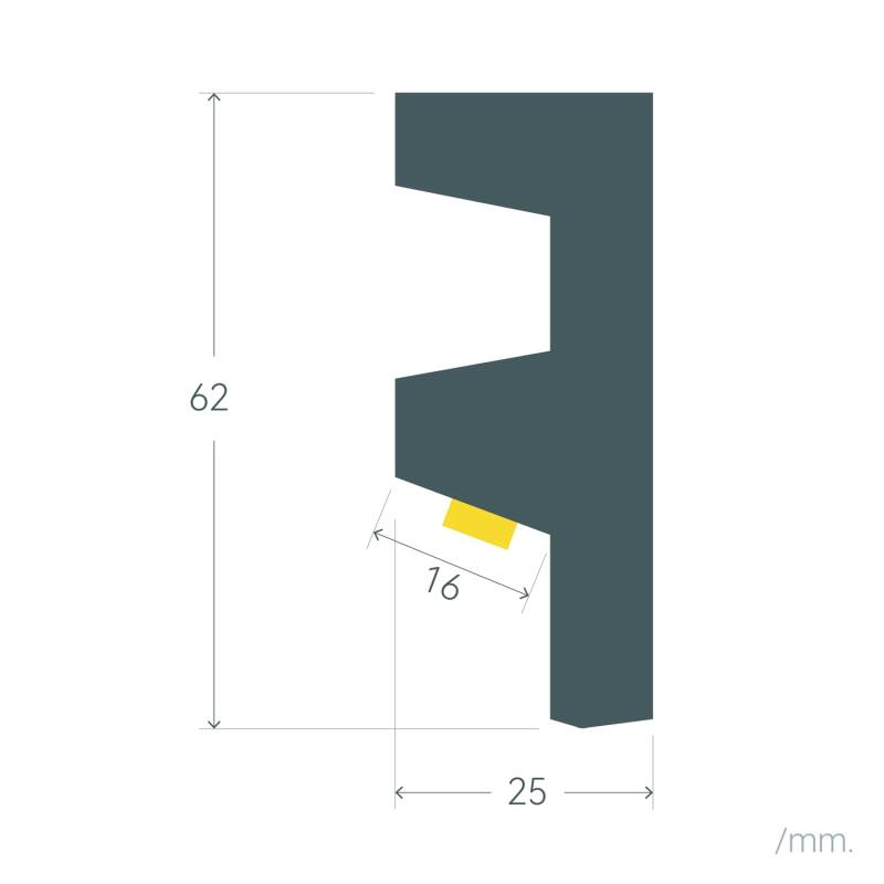 Moldura para Fita LED 2m Modern