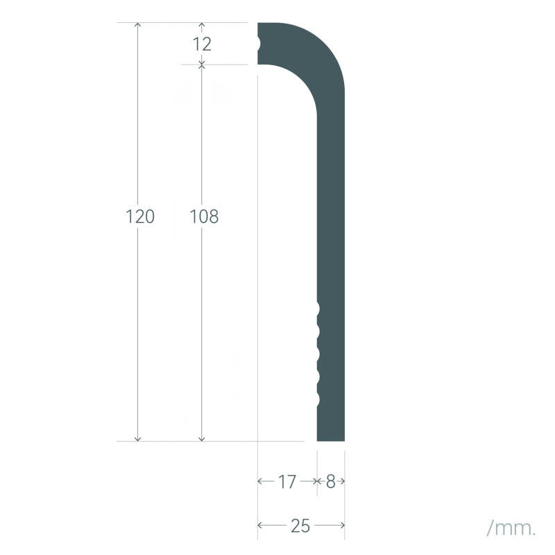 Moldura Rodapé Passa Cabos 2m Bend