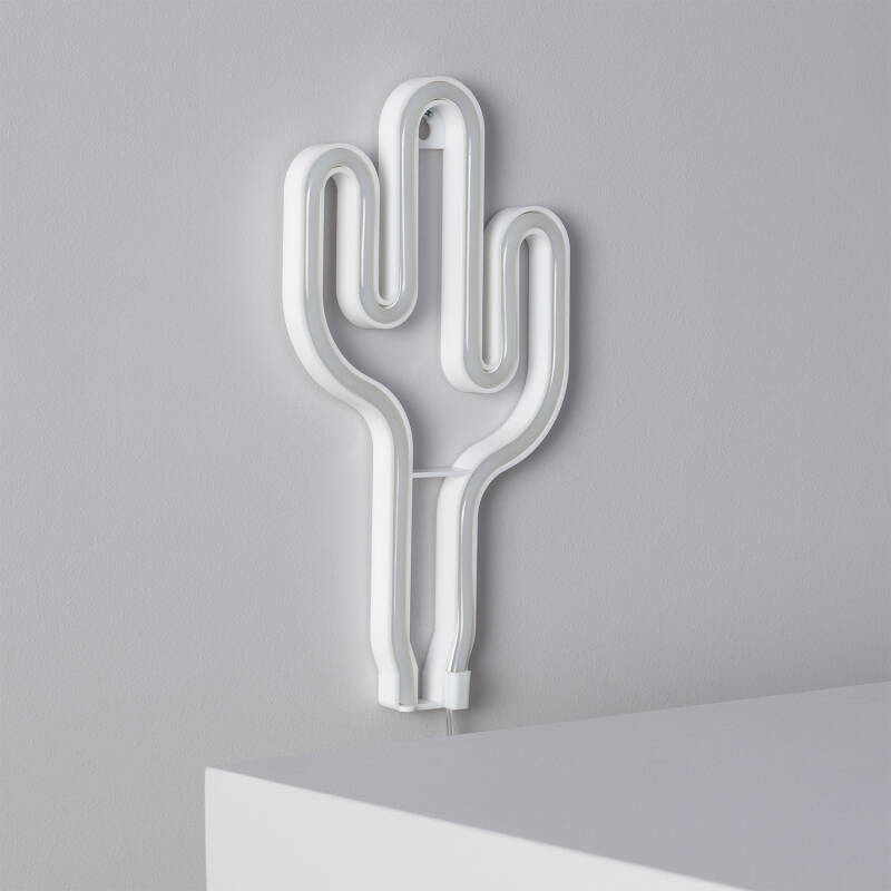 Neon LED Cactus com Bateria