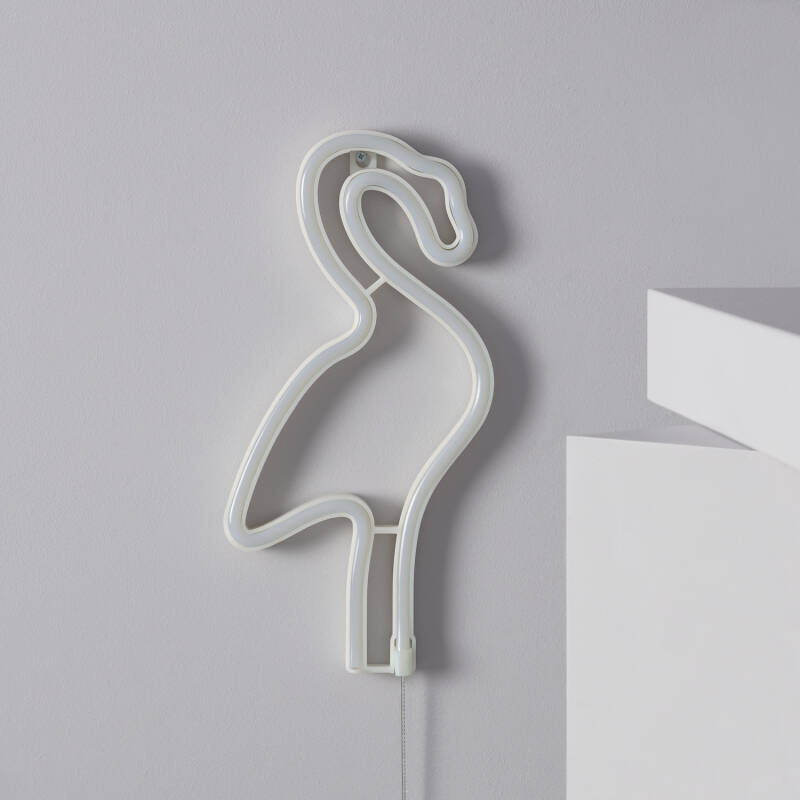 Neon LED Flamingo com Bateria