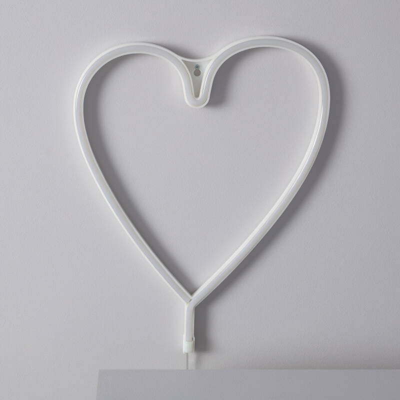 Neon LED Heart com Bateria