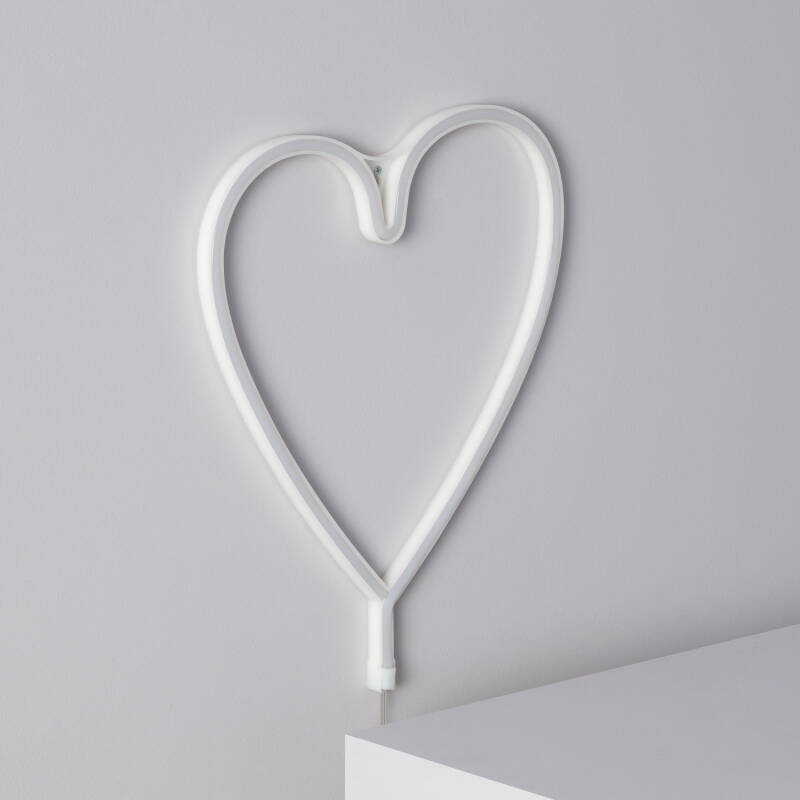 Neon LED Heart com Bateria
