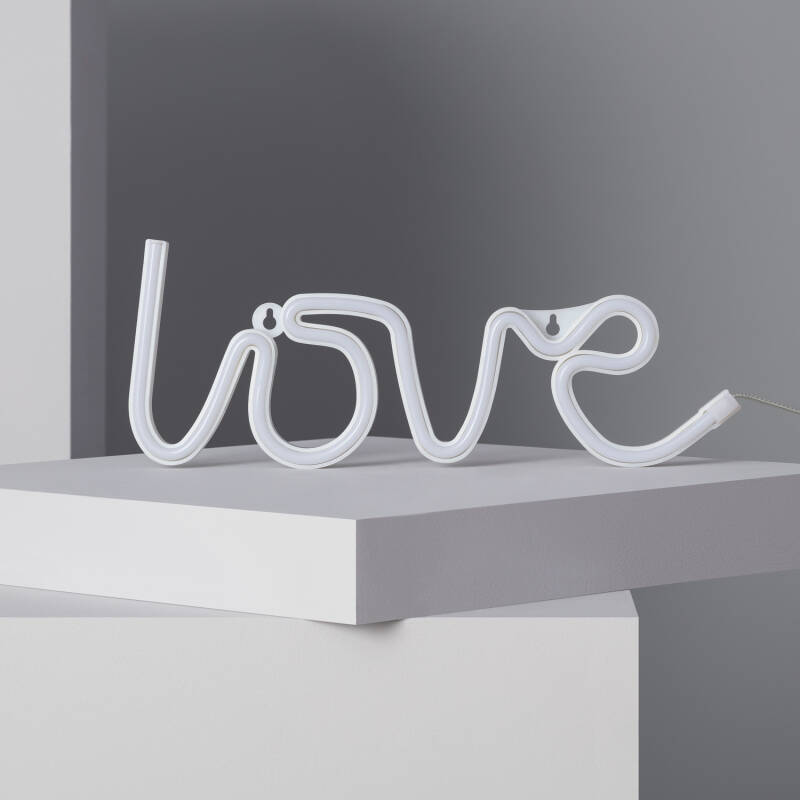 Neon LED Love com Bateria