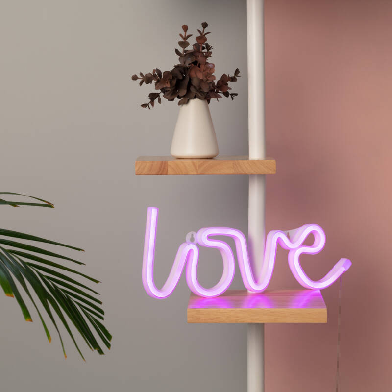 Neon LED Love com Bateria