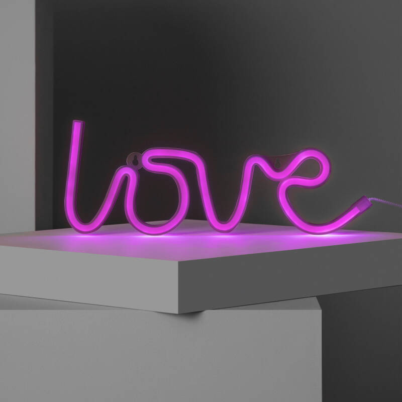 Neon LED Love com Bateria