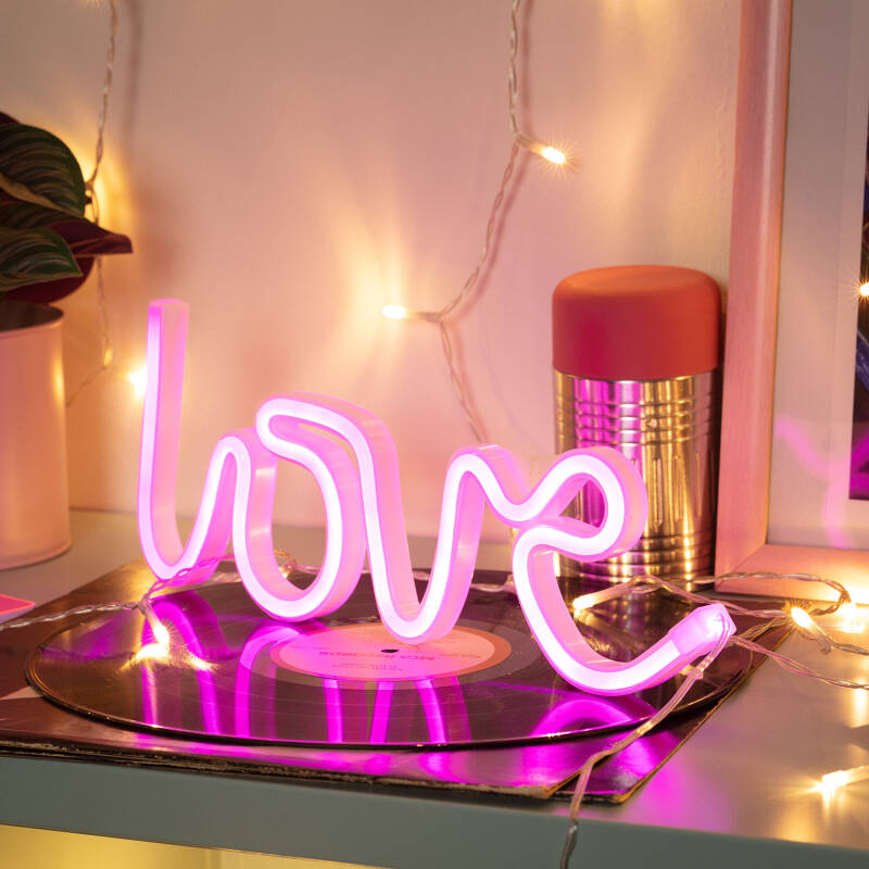 Neon LED Love com Bateria