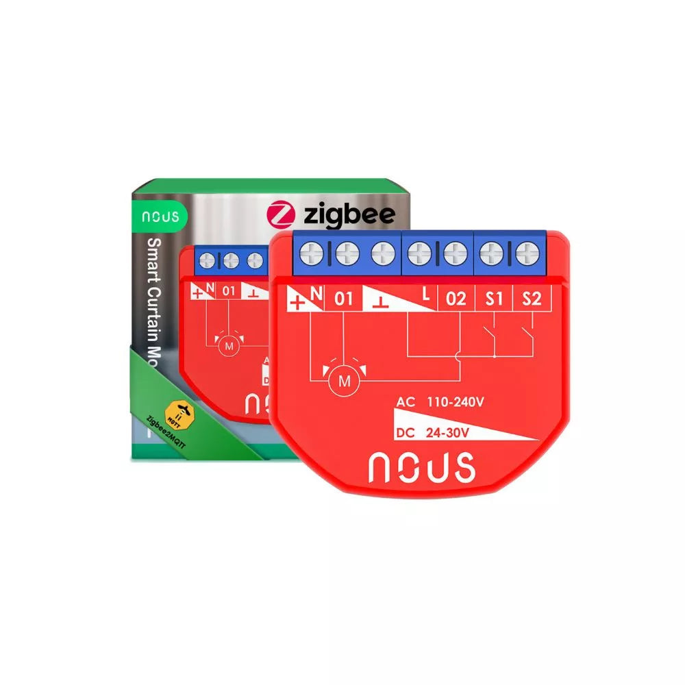 Nous B4Z smart Tuya Zigbee mini roller shutter controller relay module com switch input