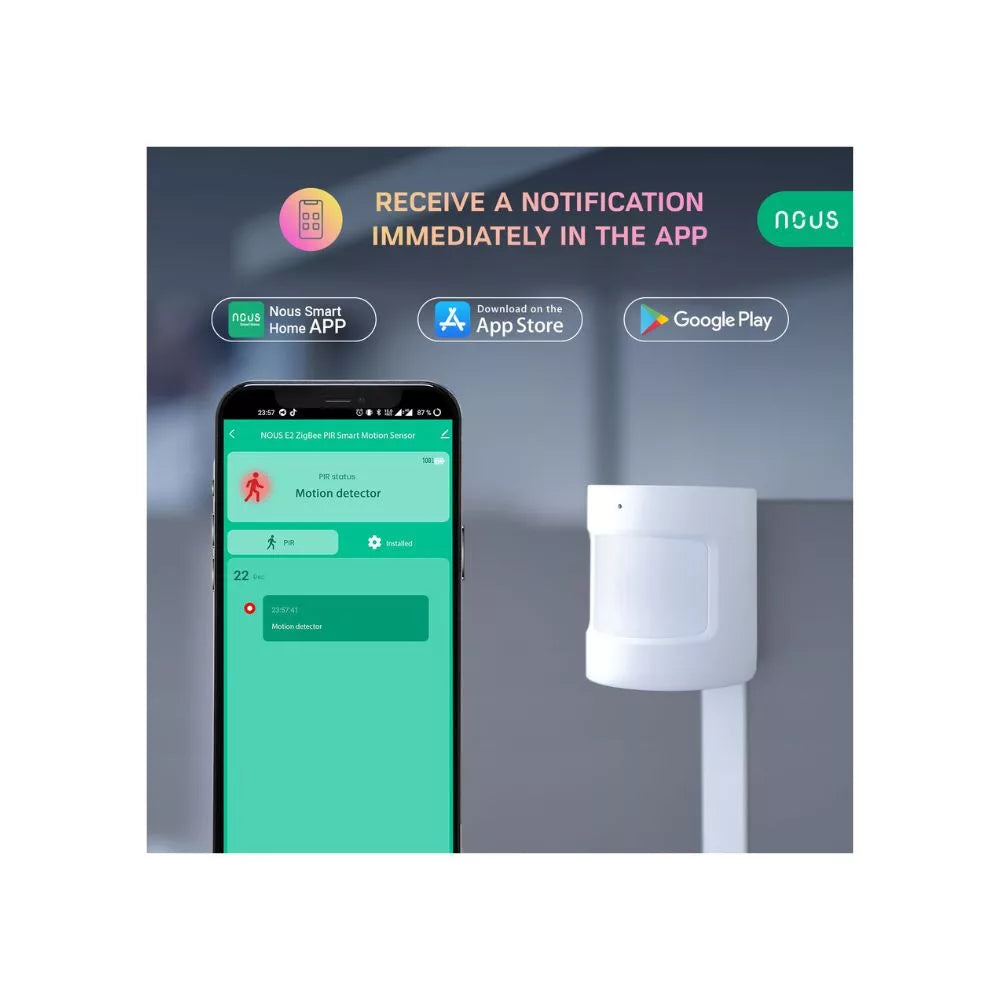 Nous E2 smart Tuya Zigbee wireless PIR motion sensor