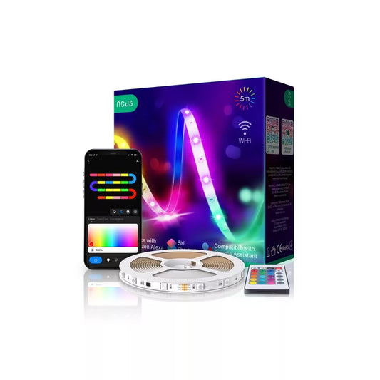 Nous F1 smart Tuya Wi-Fi RGB LED fita, 5 meters