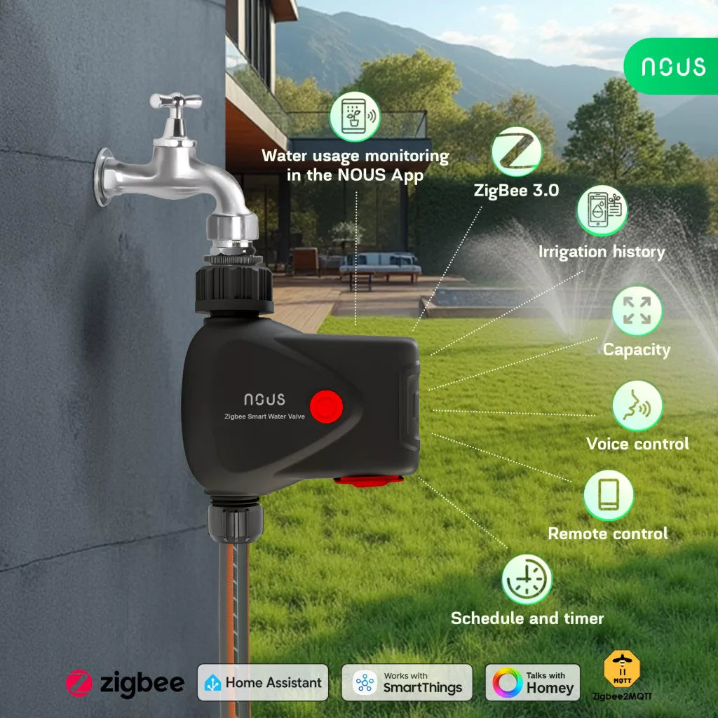Nous L14 Tuya Zigbee smart irrigation valve