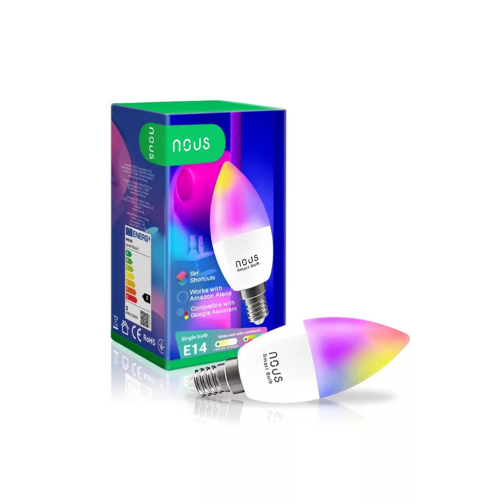 Nous P4 smart Tuya Wi-Fi RGB lâmpada (E14 socket), Matter compatible