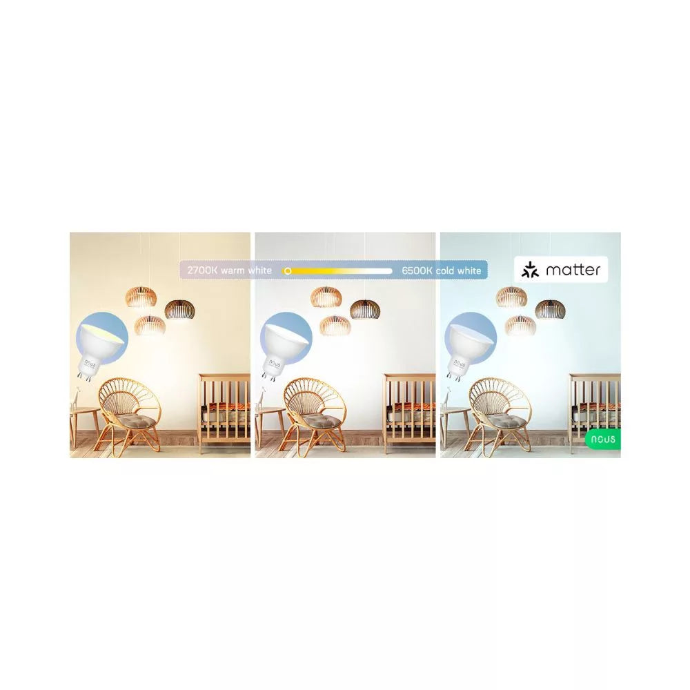 Nous P8 smart Tuya Wi-Fi RGB lâmpada (GU10 socket), Matter compatible