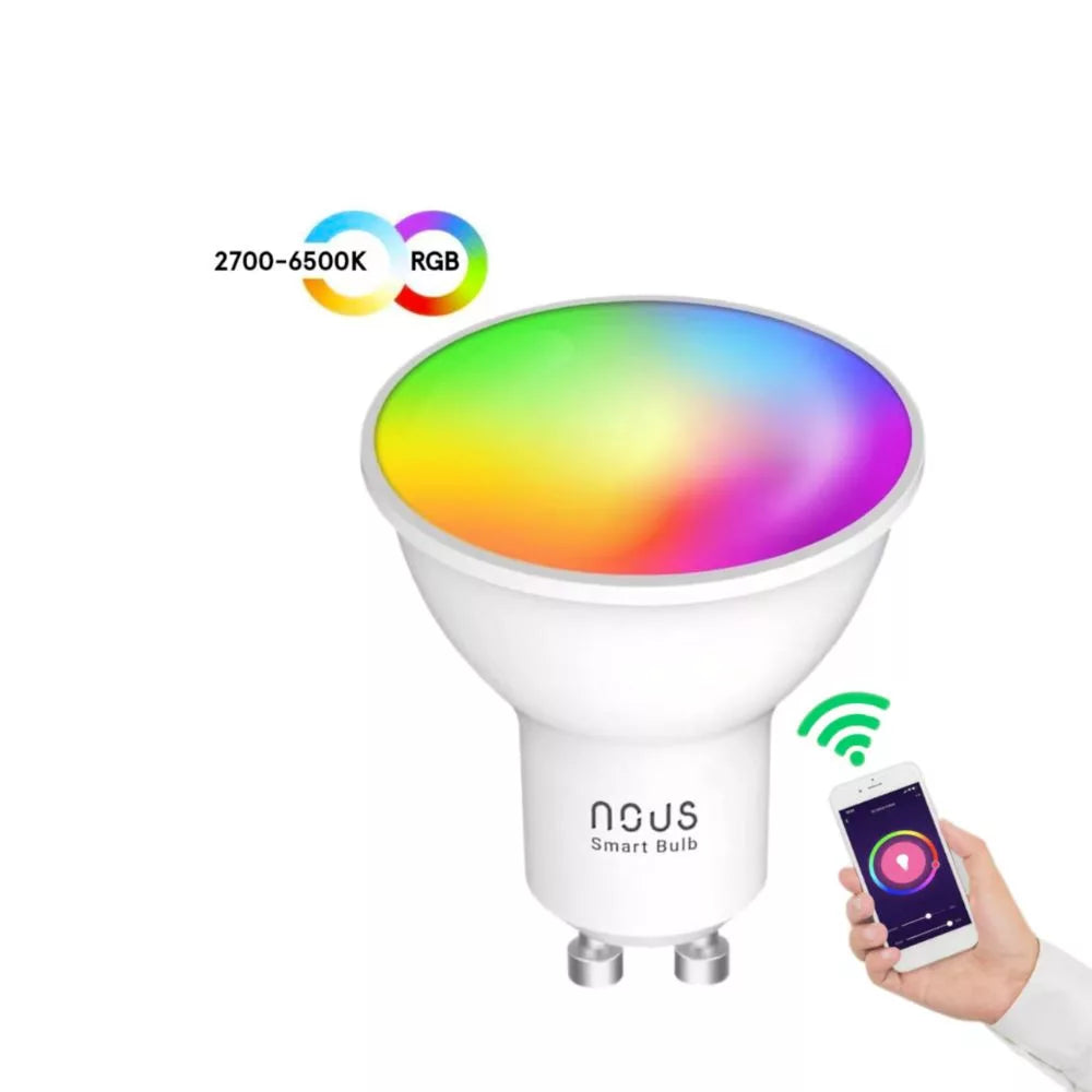 Nous P8 smart Tuya Wi-Fi RGB lâmpada (GU10 socket), Matter compatible, 2 pack