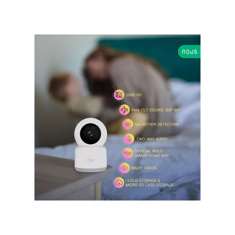 Nous W2 smart Tuya Wi-Fi PTZ IP camera, 2MP