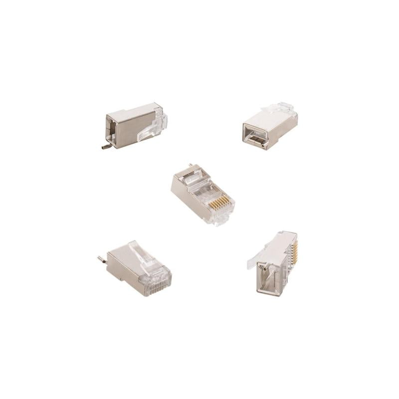 Pack 100 Unidades RJ45 FTP Blindado para Exterior